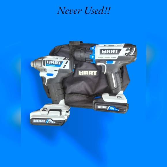 HART Other Hart 2v Impact Driver And Cordless Drill Set With Fast